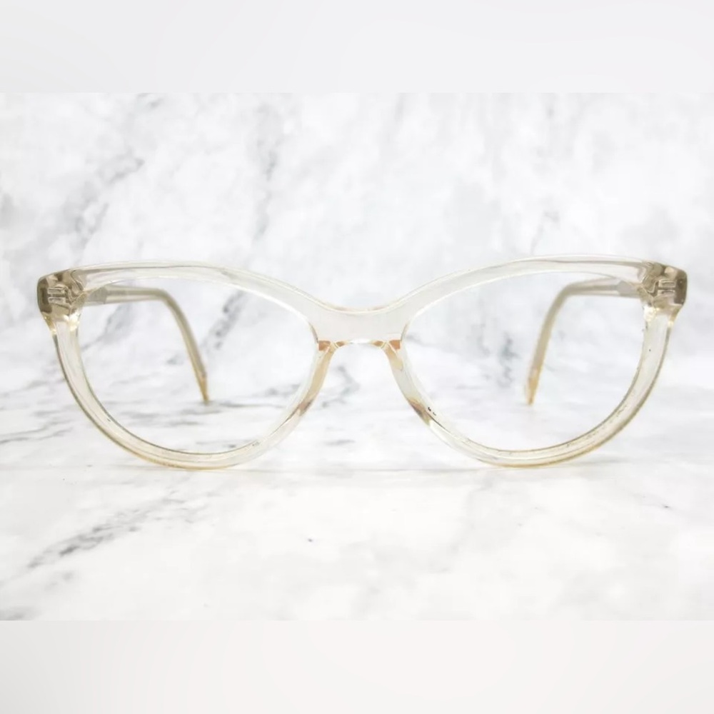 Warby Parker Cat Eye Millie 652 Transparent Clear Rose Water Frames Eyeglasses